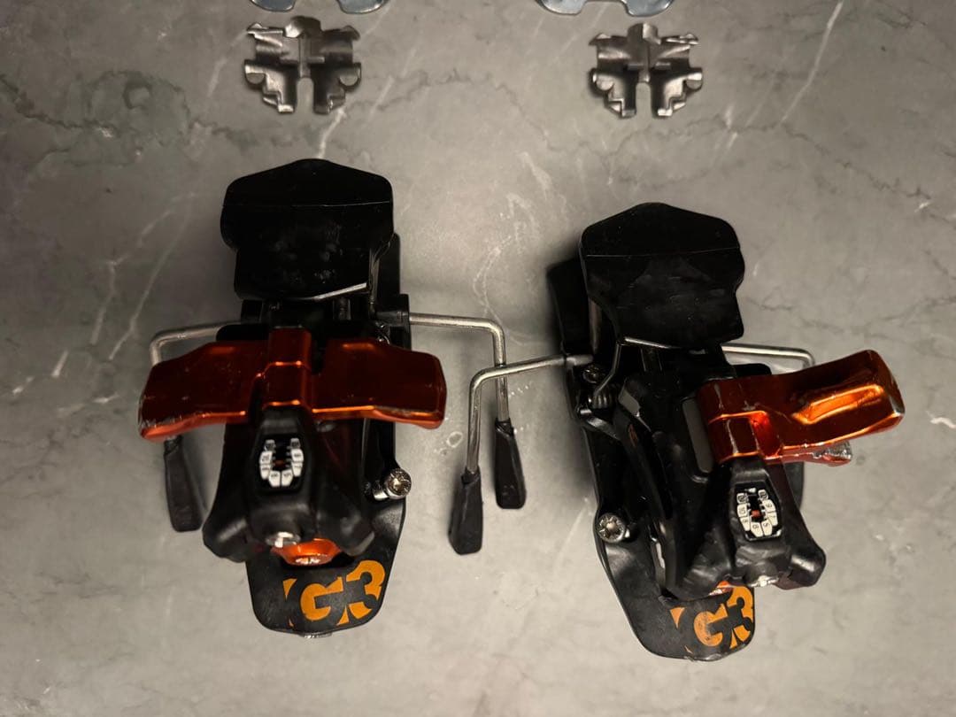 G3 ビンディング オレンジ/黒 クリンチ付き