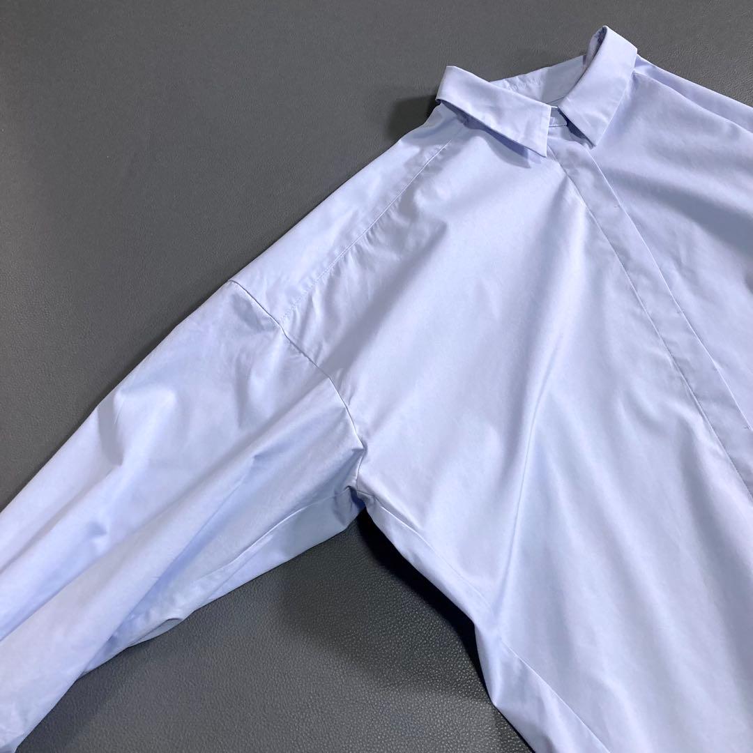 美品 ソージュ コクーンシャツ ブルー 長袖 Mサイズ