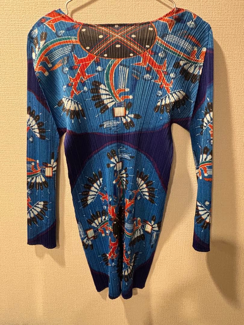 pleatsplease 希少な柄物　トップス　長袖