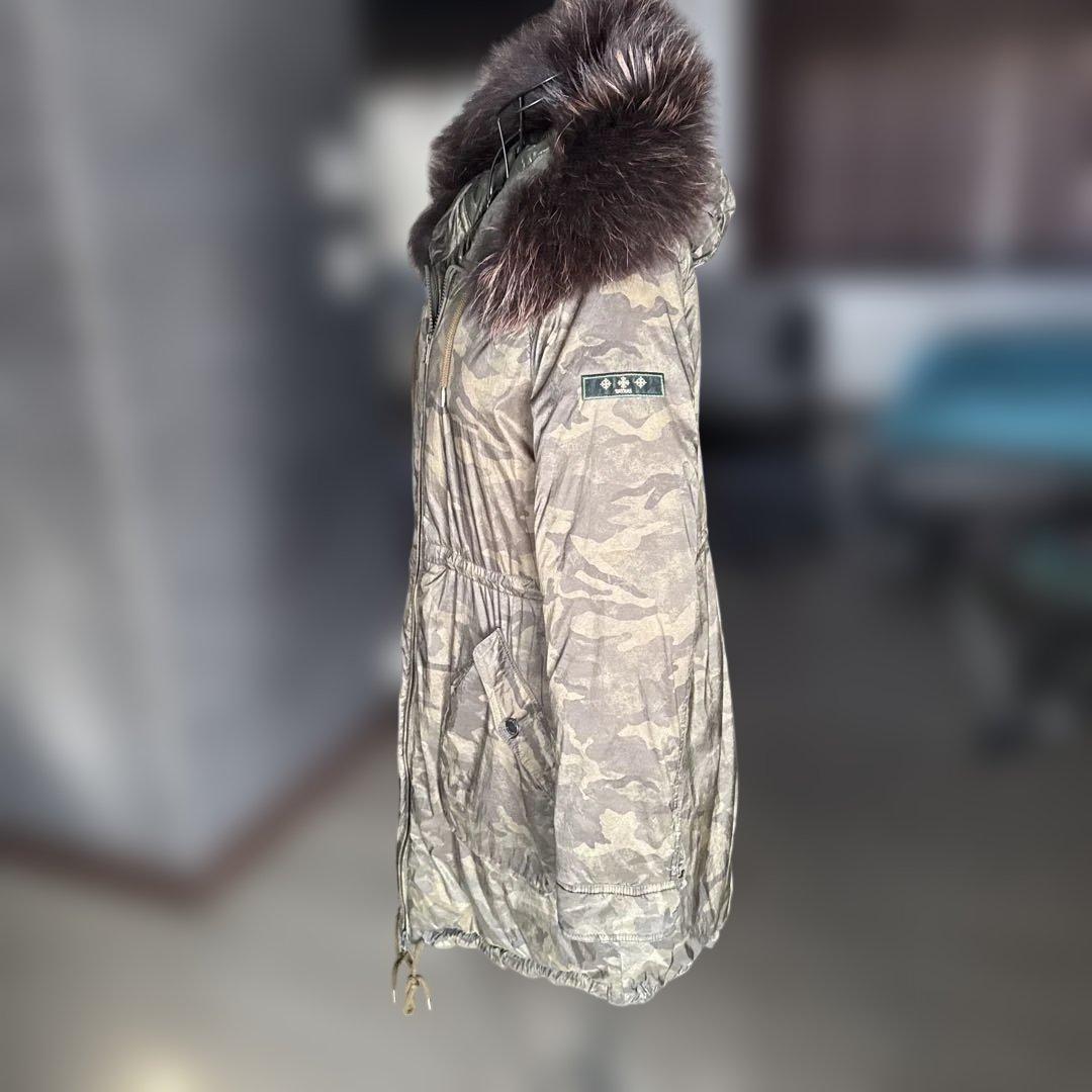 sato777さま専用❣️タトラス迷彩柄ファー付きモッズコート❤️