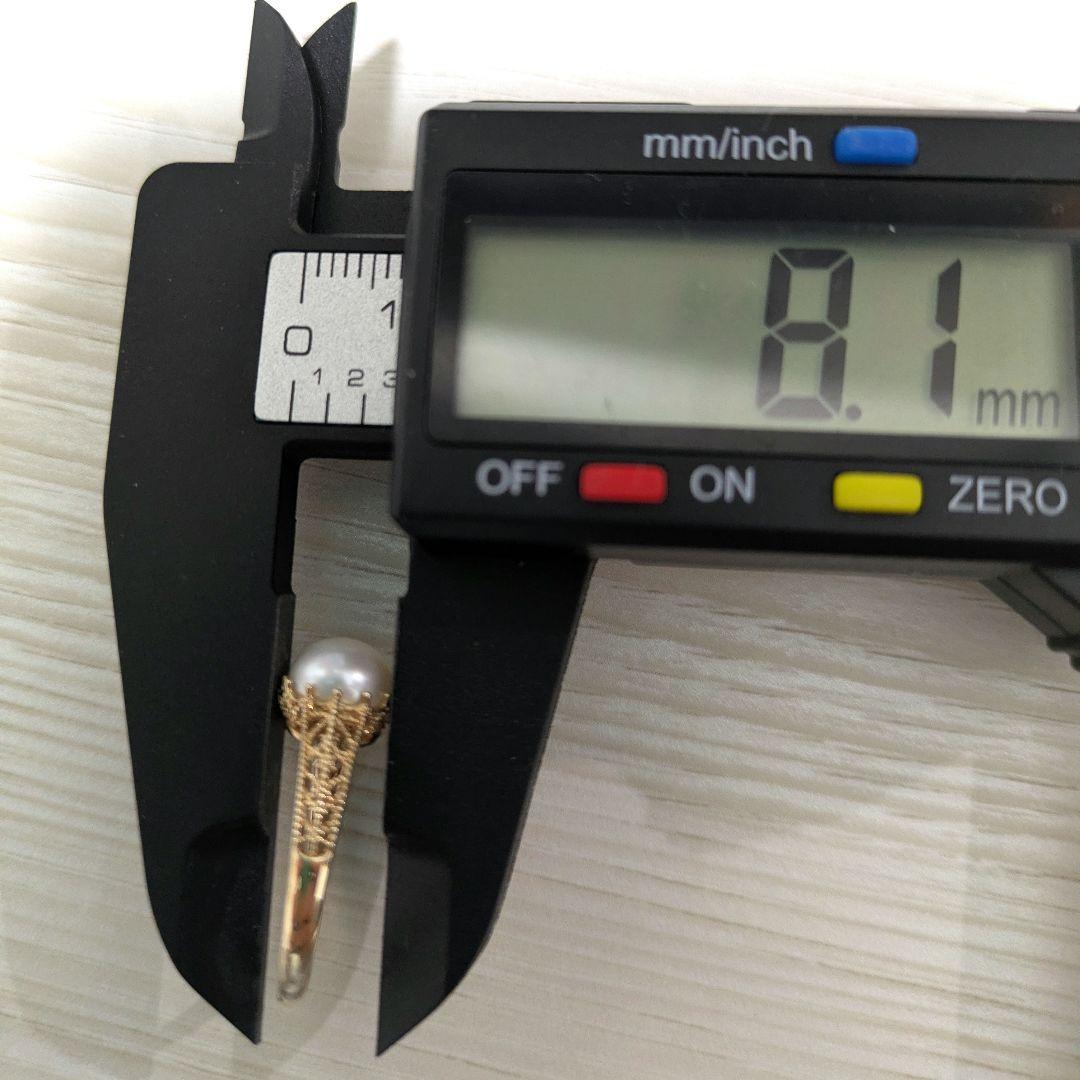 K10 ゴールド パール リング