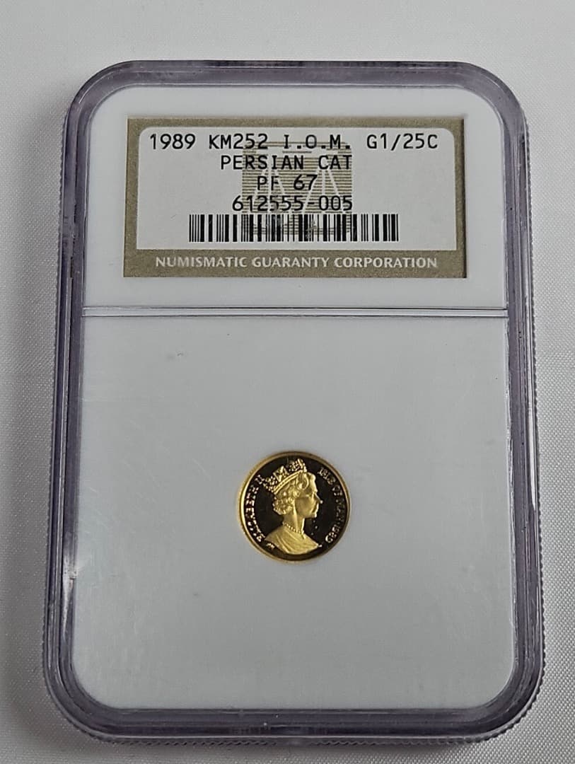 1989年マン島 1/25 キャット ペルシャ猫　NGC PF67