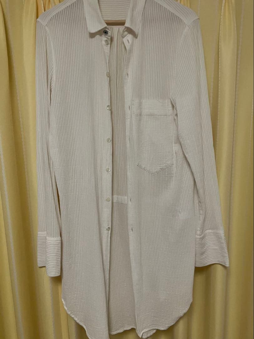 ANN DEMEULEMEESTER ロング ストライプ シャツ