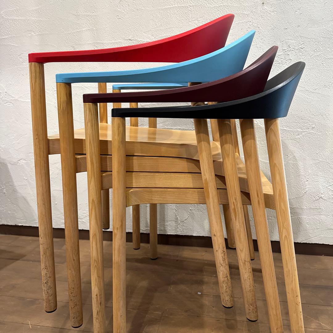 【carmen】PLANK MONZA イタリア 黄緑/水色　2脚ペア