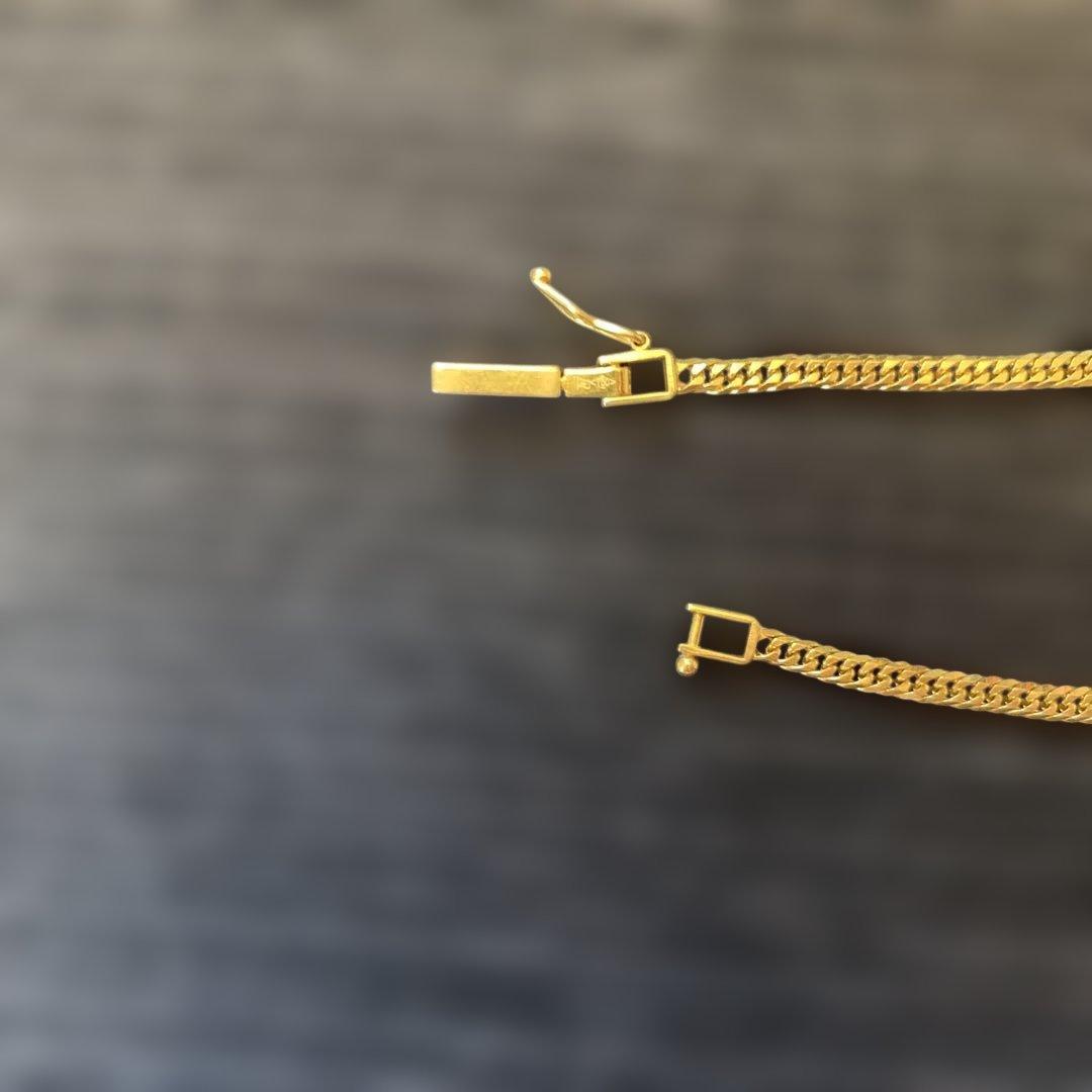 k18 喜平10g 50cm 6面ダブル　刻印、造幣局マークあり　750