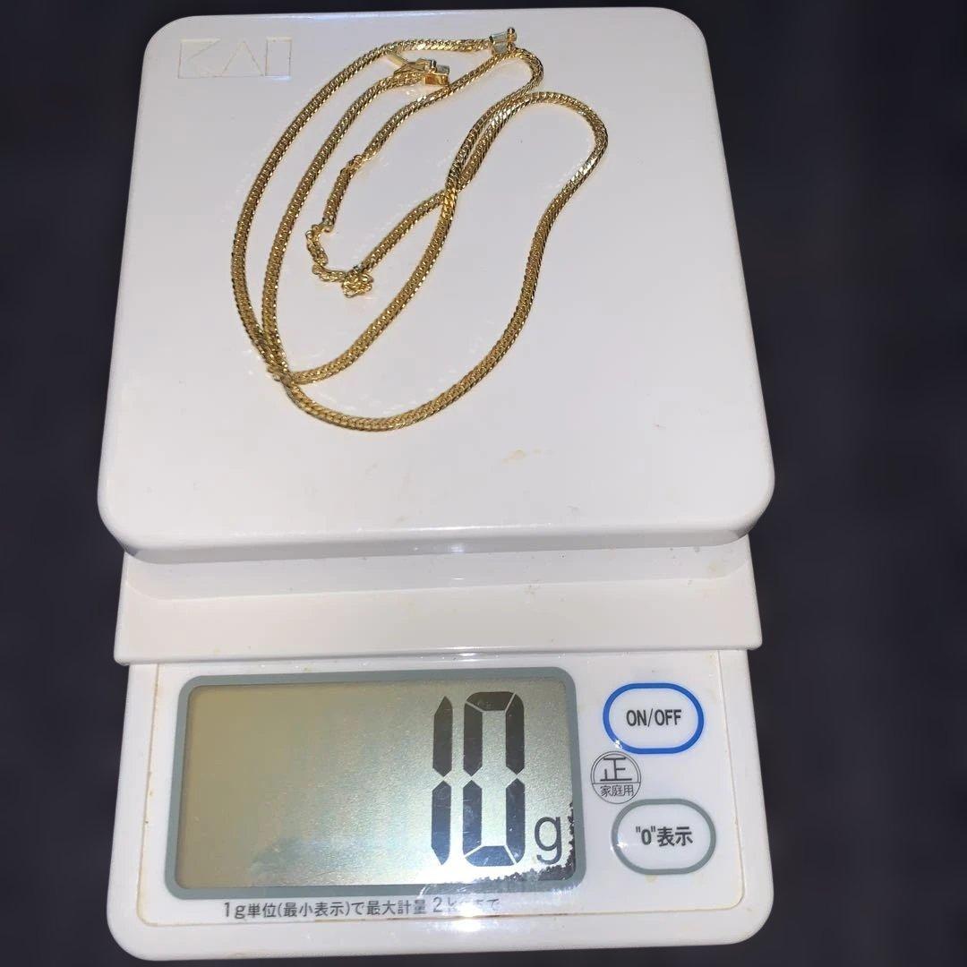 k18 喜平10g 50cm 6面ダブル　刻印、造幣局マークあり　750