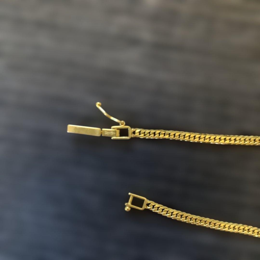 k18 喜平10g 50cm 6面ダブル　刻印、造幣局マークあり　750