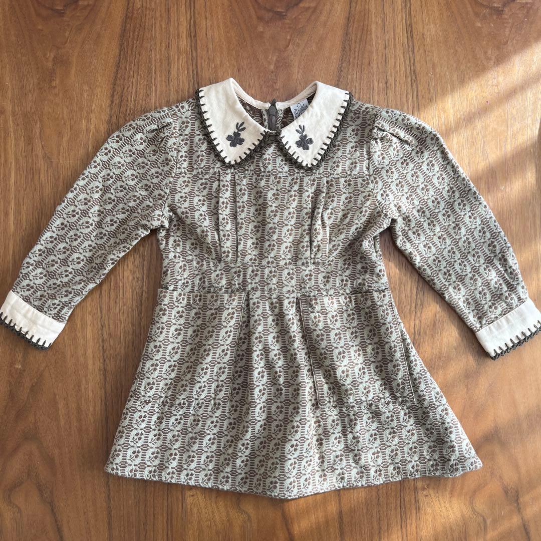 【最終値下】Apolina Grid Floral Jacquard 2-3y