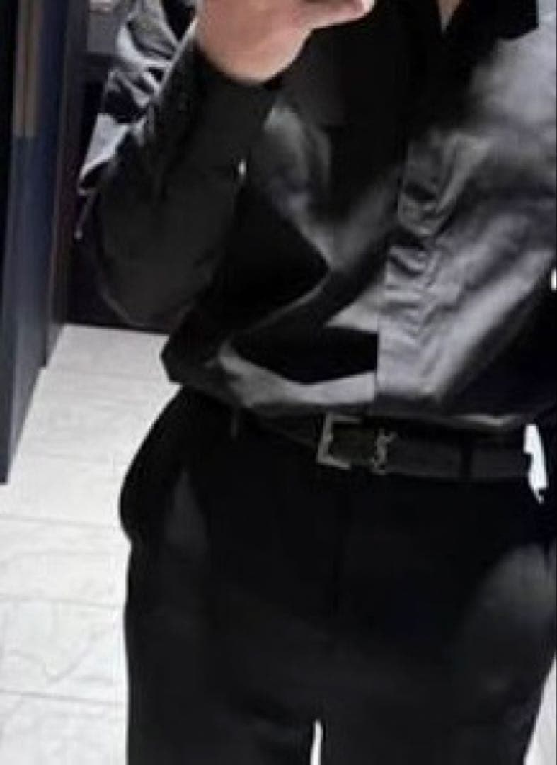 サンローラン カサンドラ ベルト ブラックレザー