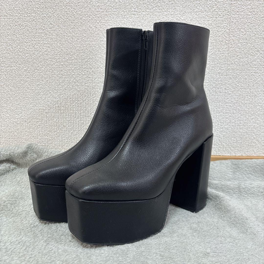 即購入OK❣️EVRIS 厚底 ショートブーツ レザー Lサイズ