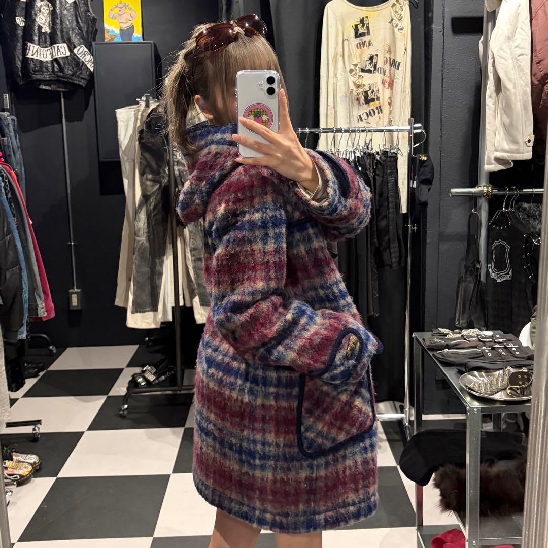 ヒステリックグラマー　old アーカイブ　チェックダッフルコート　激かわ