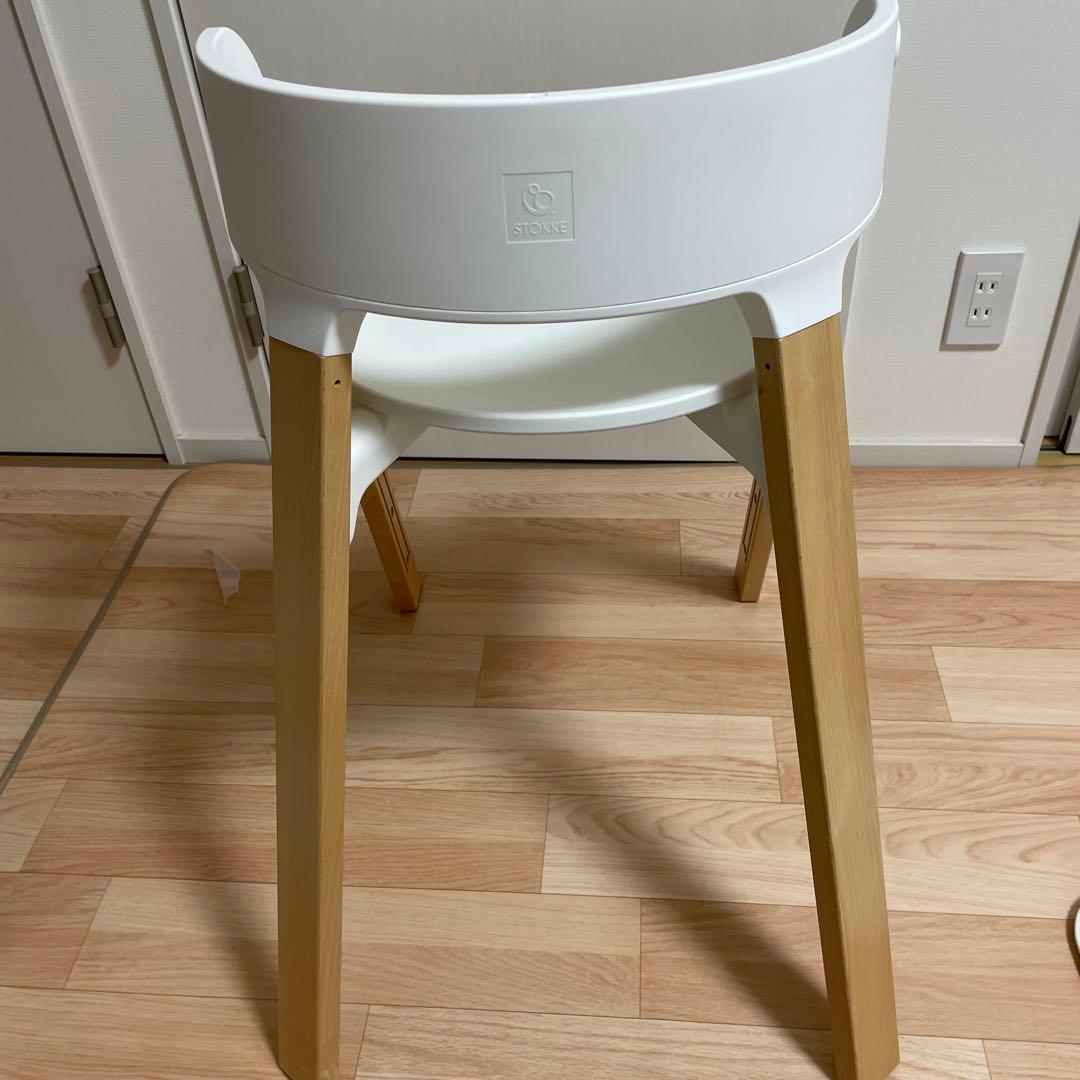 美品　ストッケのハイチェアのセット一式 ベビーチェア ホワイト