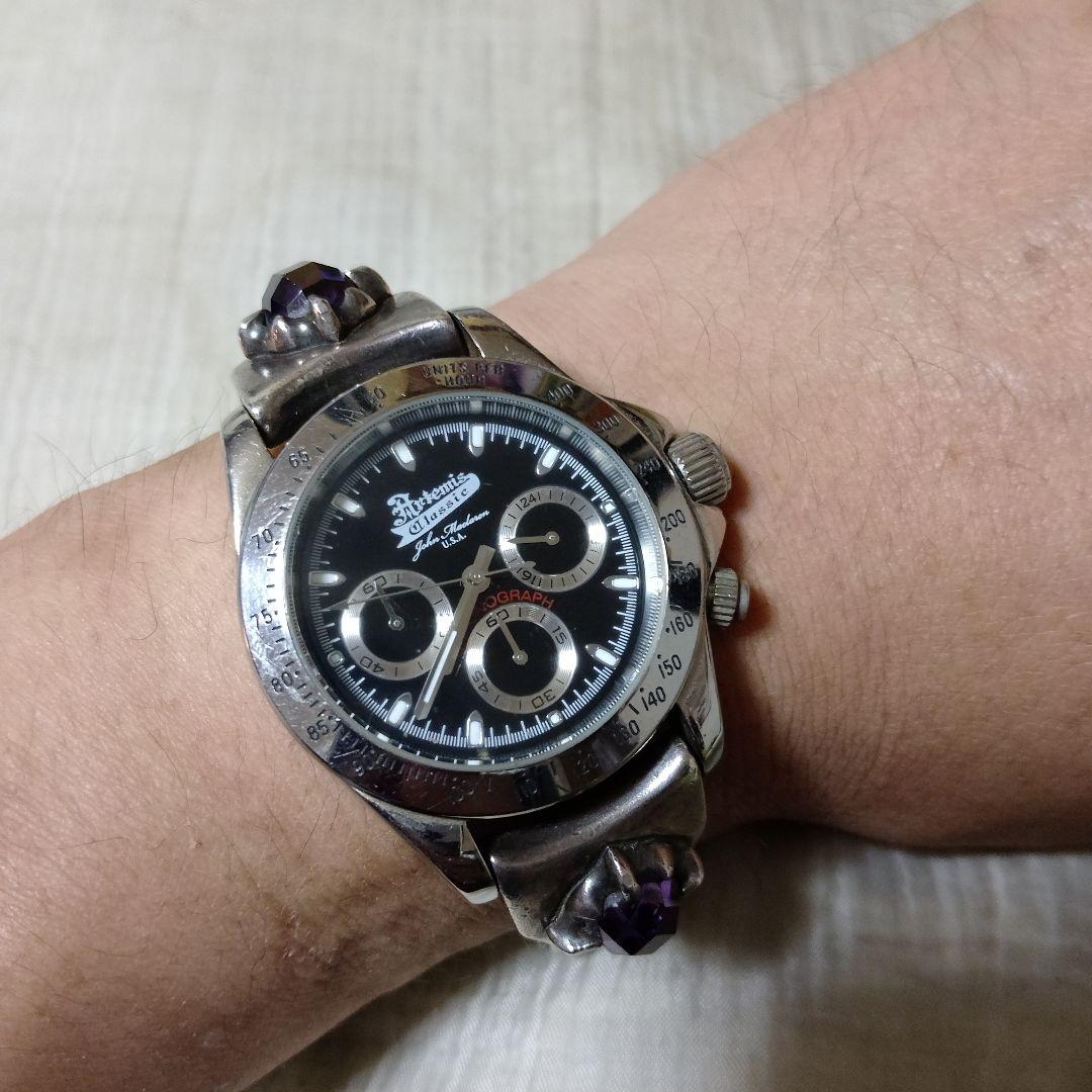 (魚)925シルバー アメジスト 腕時計