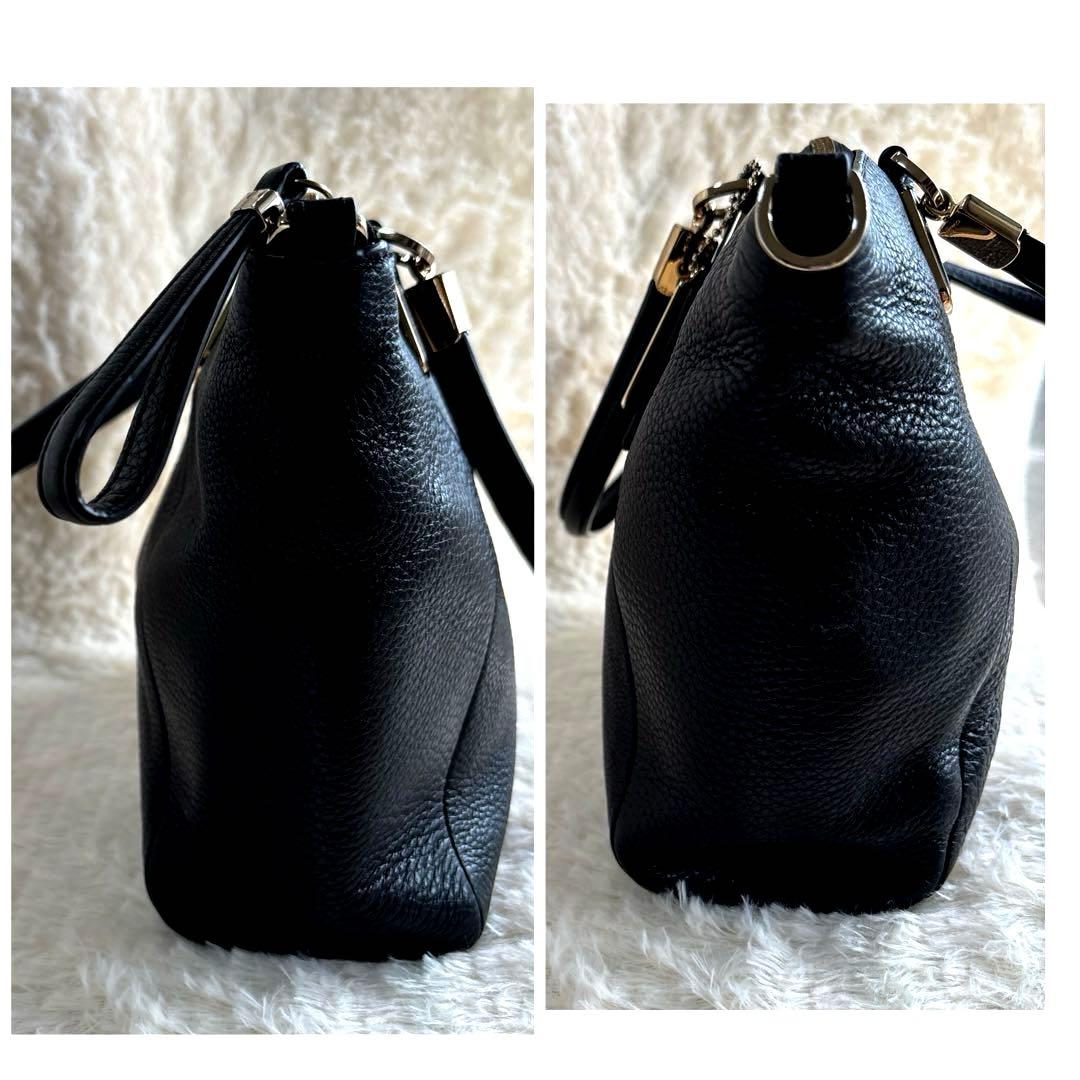 あゆみん美品 コーチ ハンドバッグ ショルダー 2way レザー シボ革