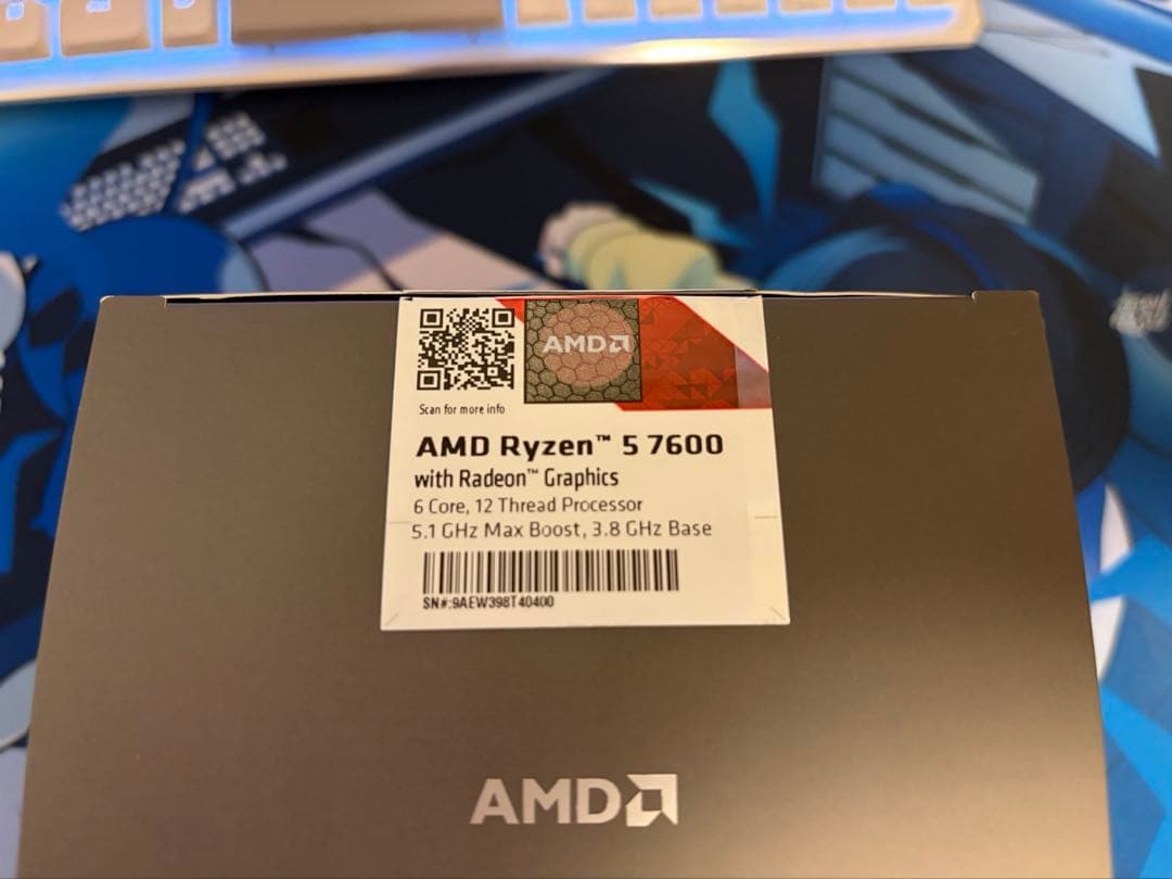 AMD Ryzen 5 7600 CPUクーラー付属