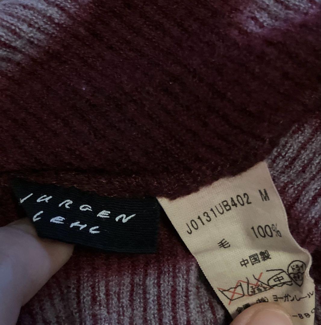 JURGEN LEHL ヨーガンレール ニット 毛100% えんじ色 赤