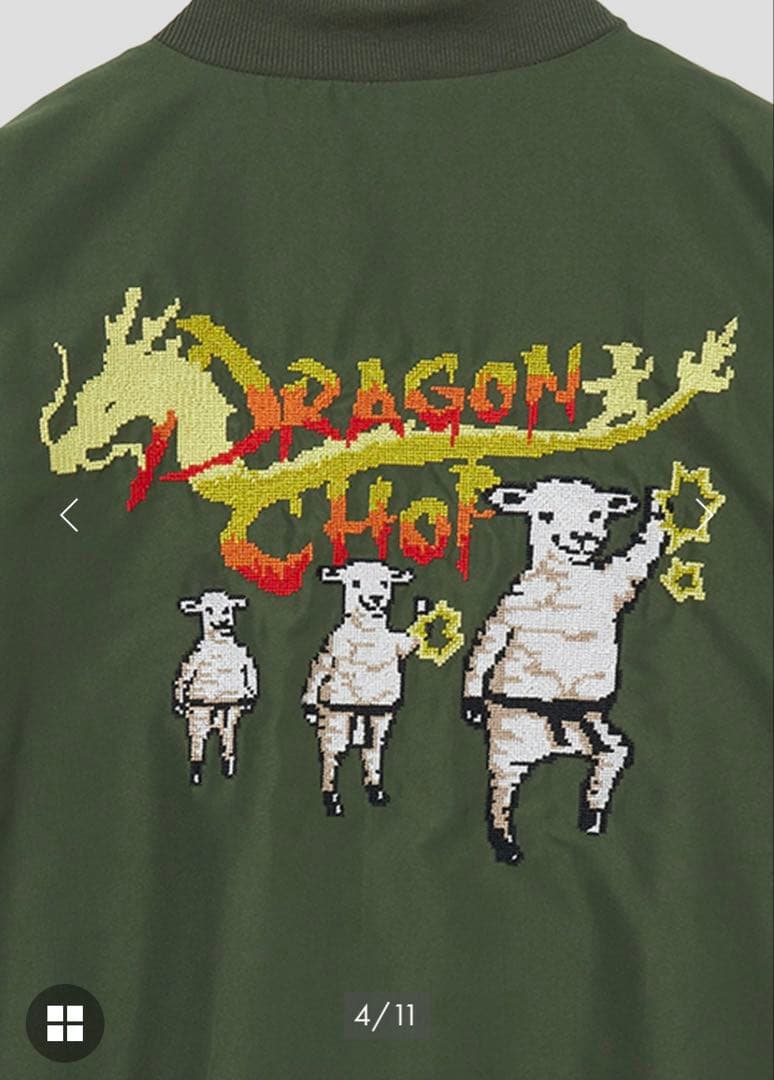 graniph グラニフ　ドラゴンラムチョップドロップショルダーブルゾン　L