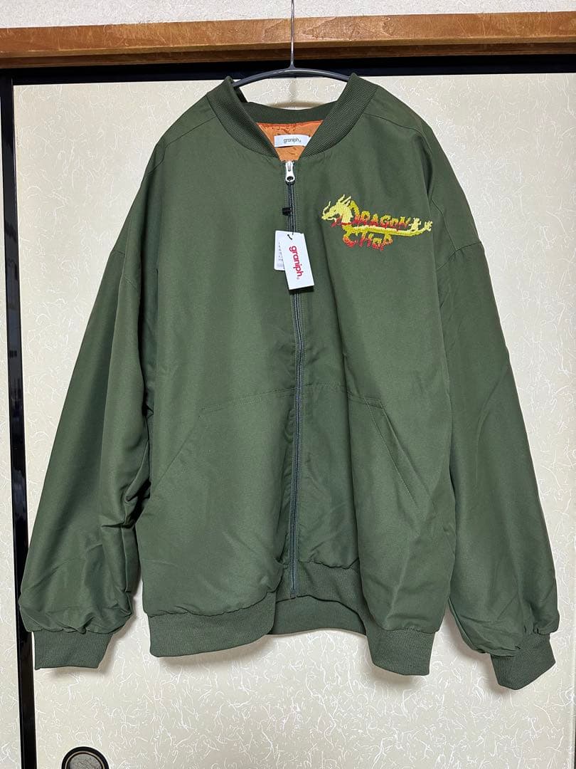 graniph グラニフ　ドラゴンラムチョップドロップショルダーブルゾン　L