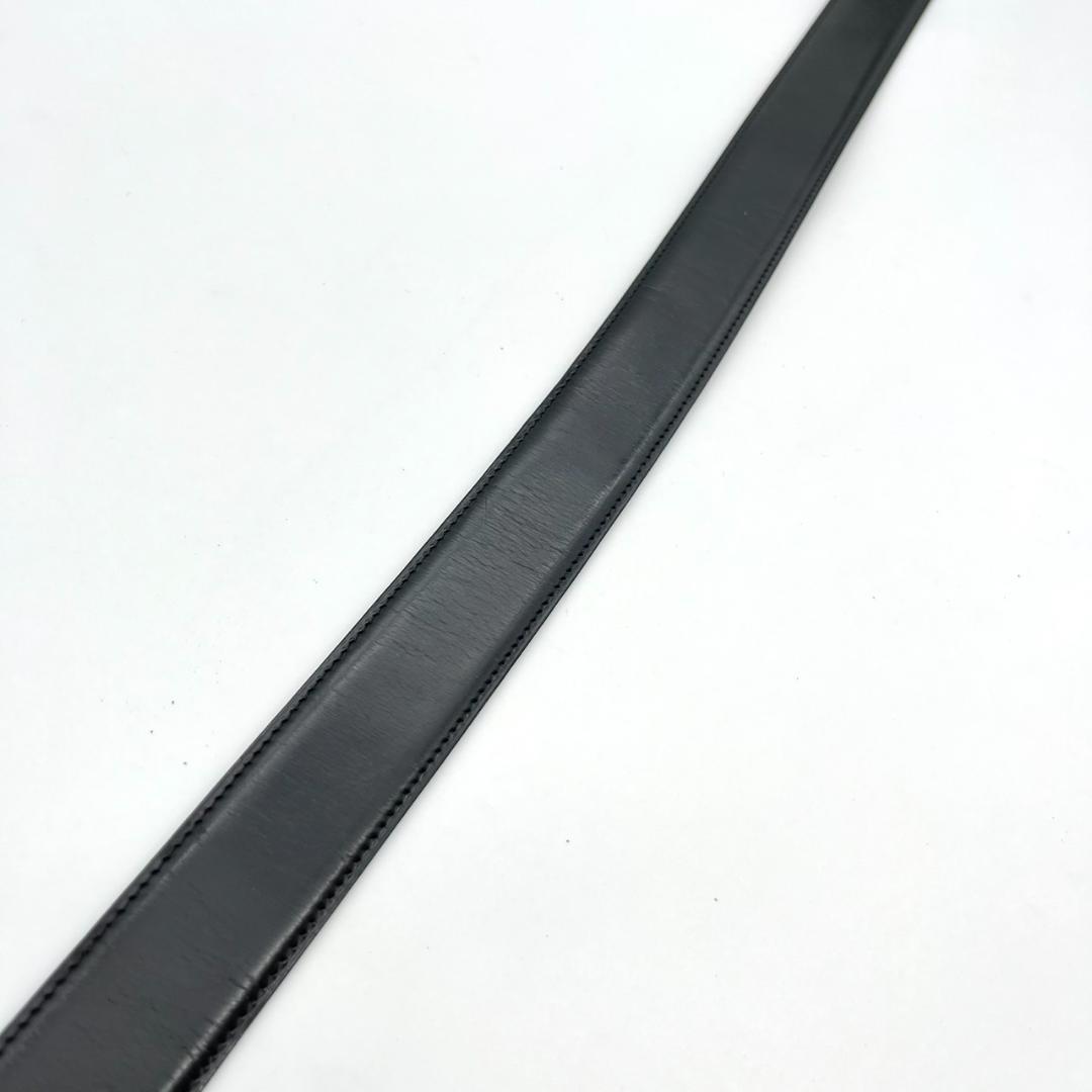 カルティエ ベルト マストライン ブラック ロゴ金具 ゴールド メンズ レザー