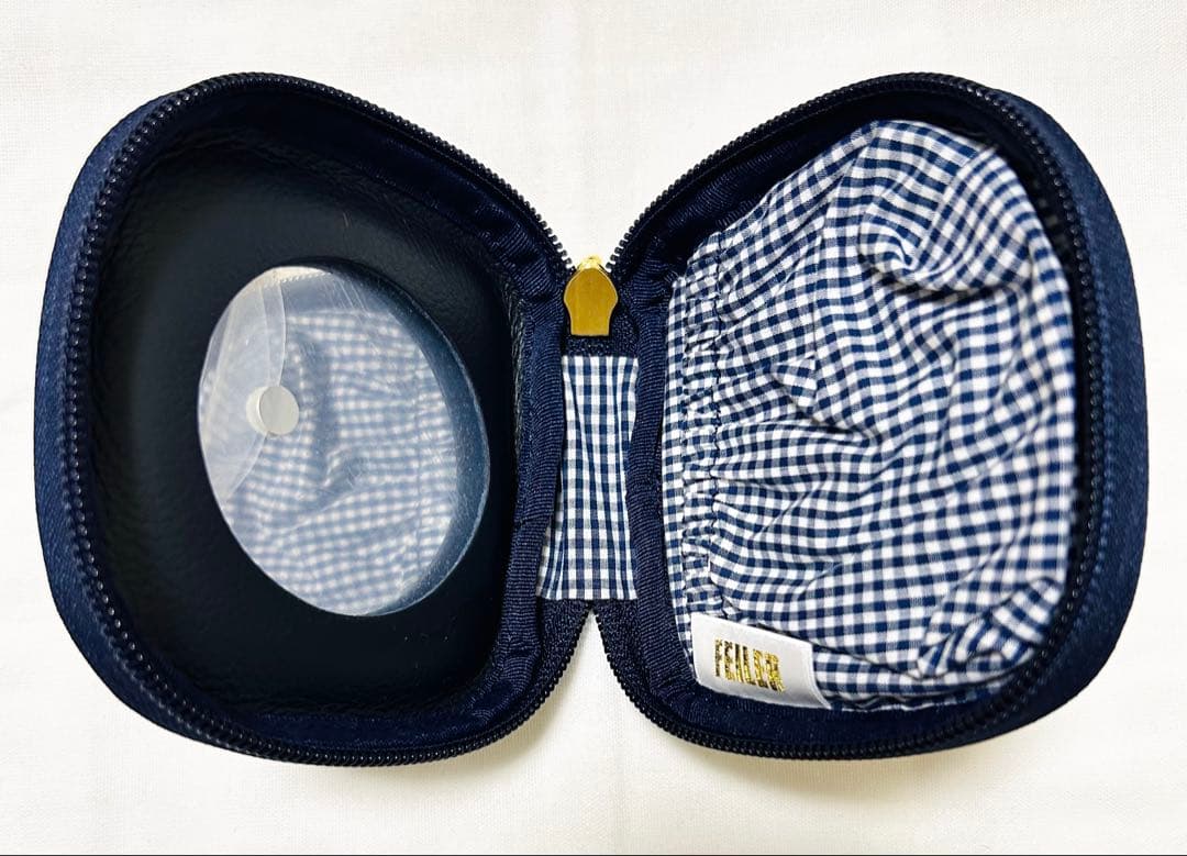 フェイラー FEILER フィーカタイム　ミラーポーチ　ネイビー【WEB限定】