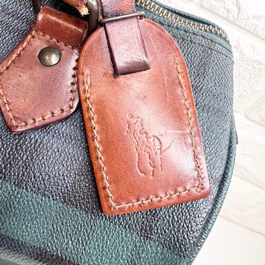 ポロラルフローレン ミニボストンバッグ ブラックウォッチ