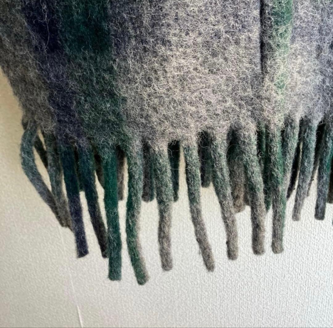 値下げ【美品】plantation ビッグチェックフリンジ　コート