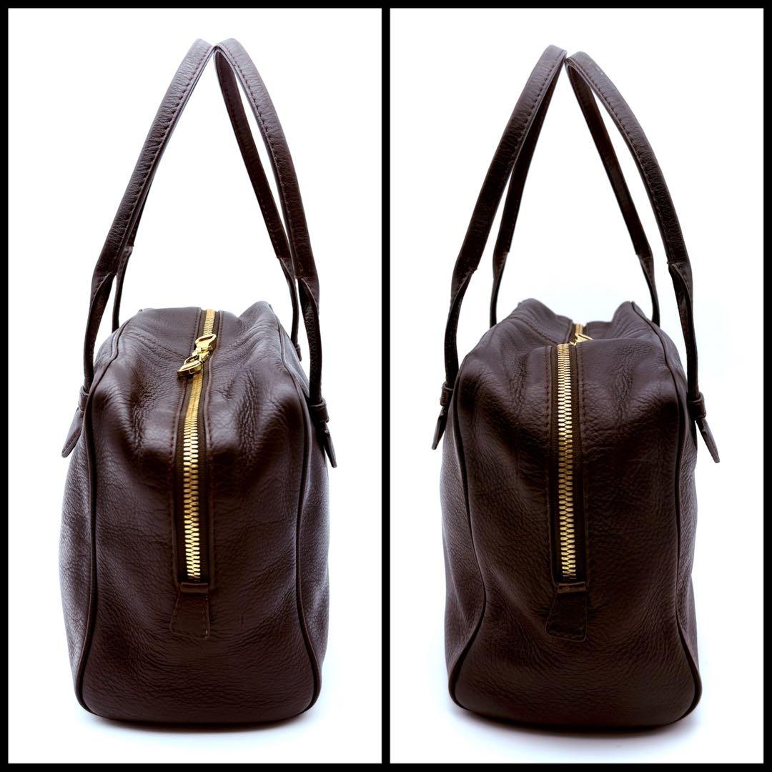 【美品】LOEWE ロエベ　ヘリテージ　ミニボストンバッグ　レザー　ロゴ