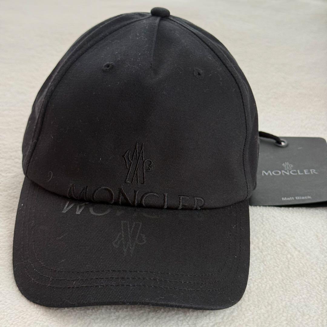 MONCLER モンクレール ロゴキャップ ブラック FREE 正規品 新品