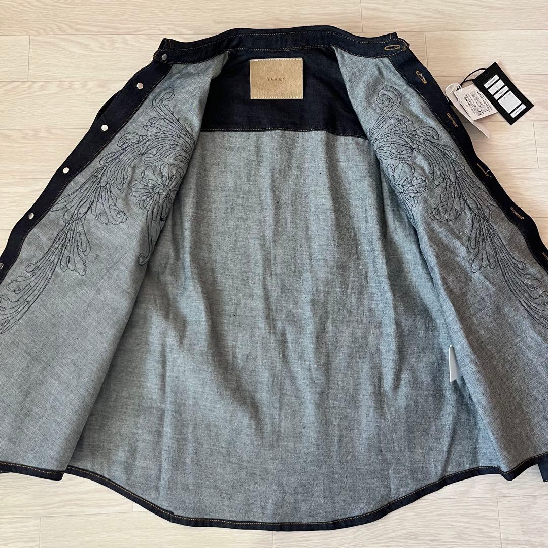 【未使用タグ付き】TAAKK ターク 25SS 刺繍デニムシャツ サイズ1 長袖