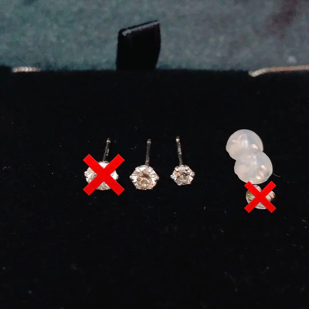pt900 ダイヤモンドピアス ２点