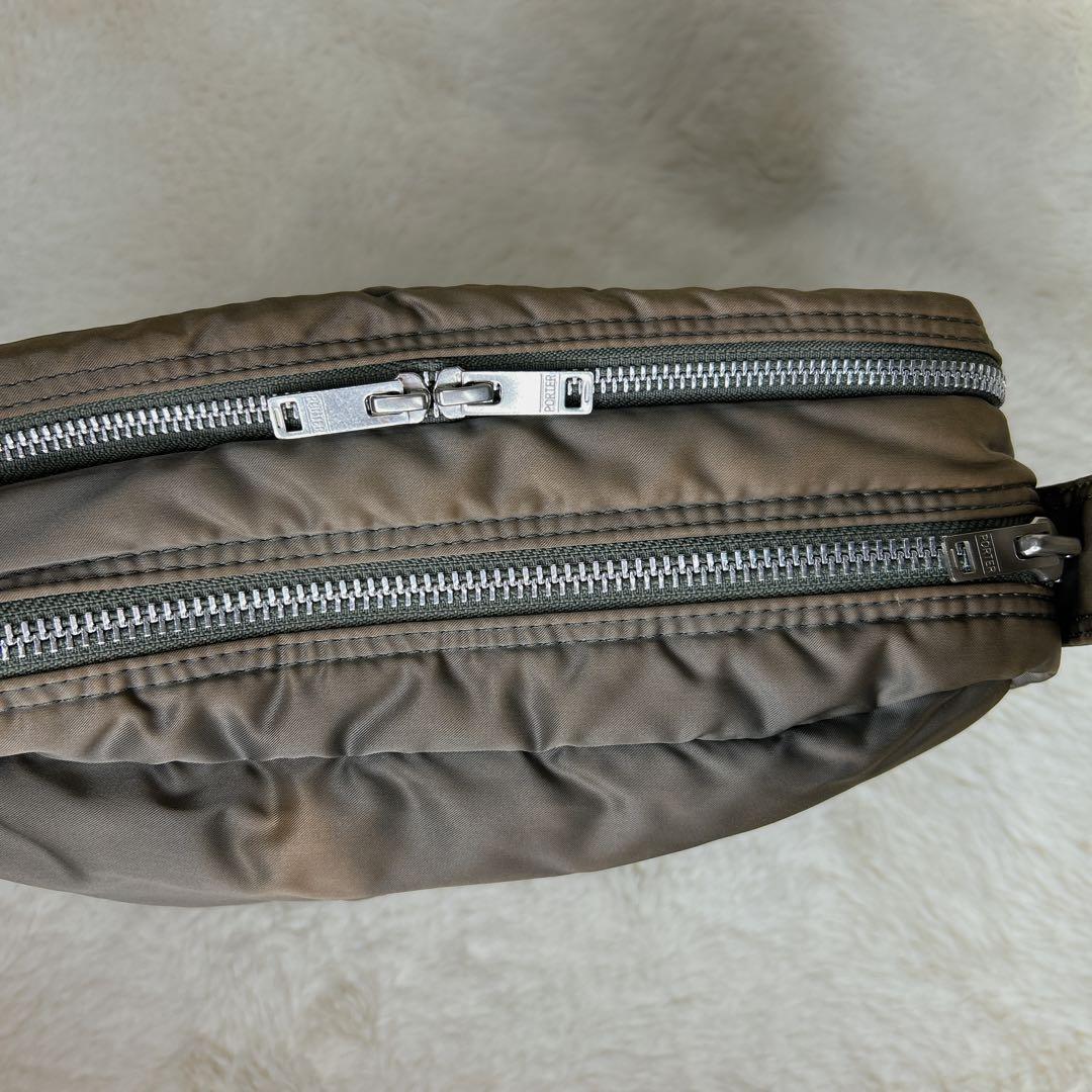 ✨現行✨ PORTER 2層式 タンカー ショルダーバッグ シルバーグレー