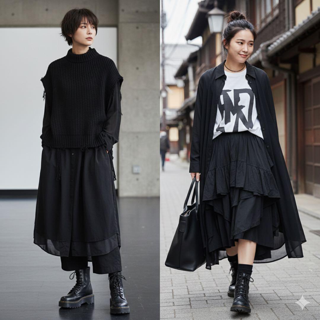 トップス COMME des GARCONS long dress 2020AW BLK