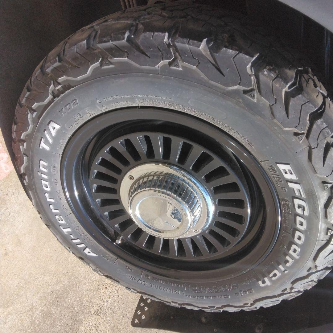 値下げ　ハイエース、ディーン 16インチ 6穴 ホイール 4本 マットブラック