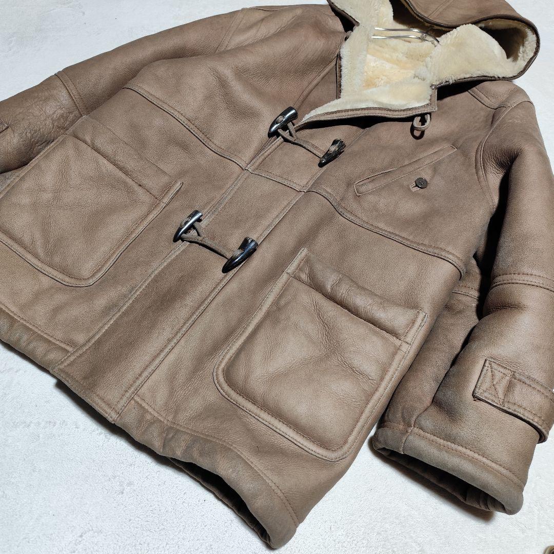 希少【 ラダアニモ 】✦ 本革 羊革 ムートン ダッフル コート Ｌ