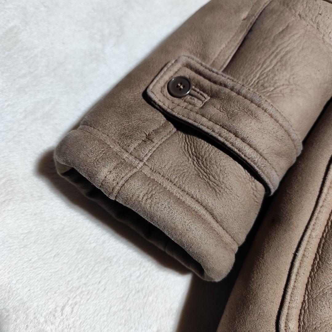 希少【 ラダアニモ 】✦ 本革 羊革 ムートン ダッフル コート Ｌ