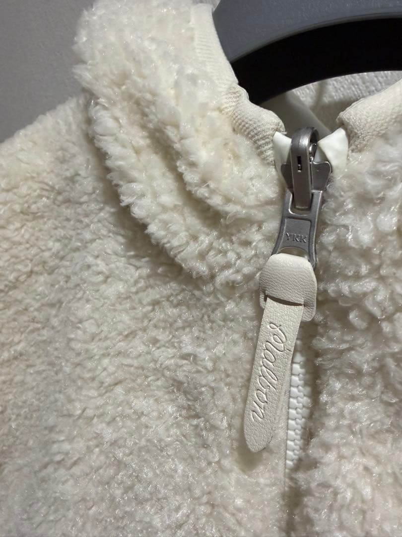 Malbon Golf フード付きリバーシブル　ダウンベスト アイボリーM