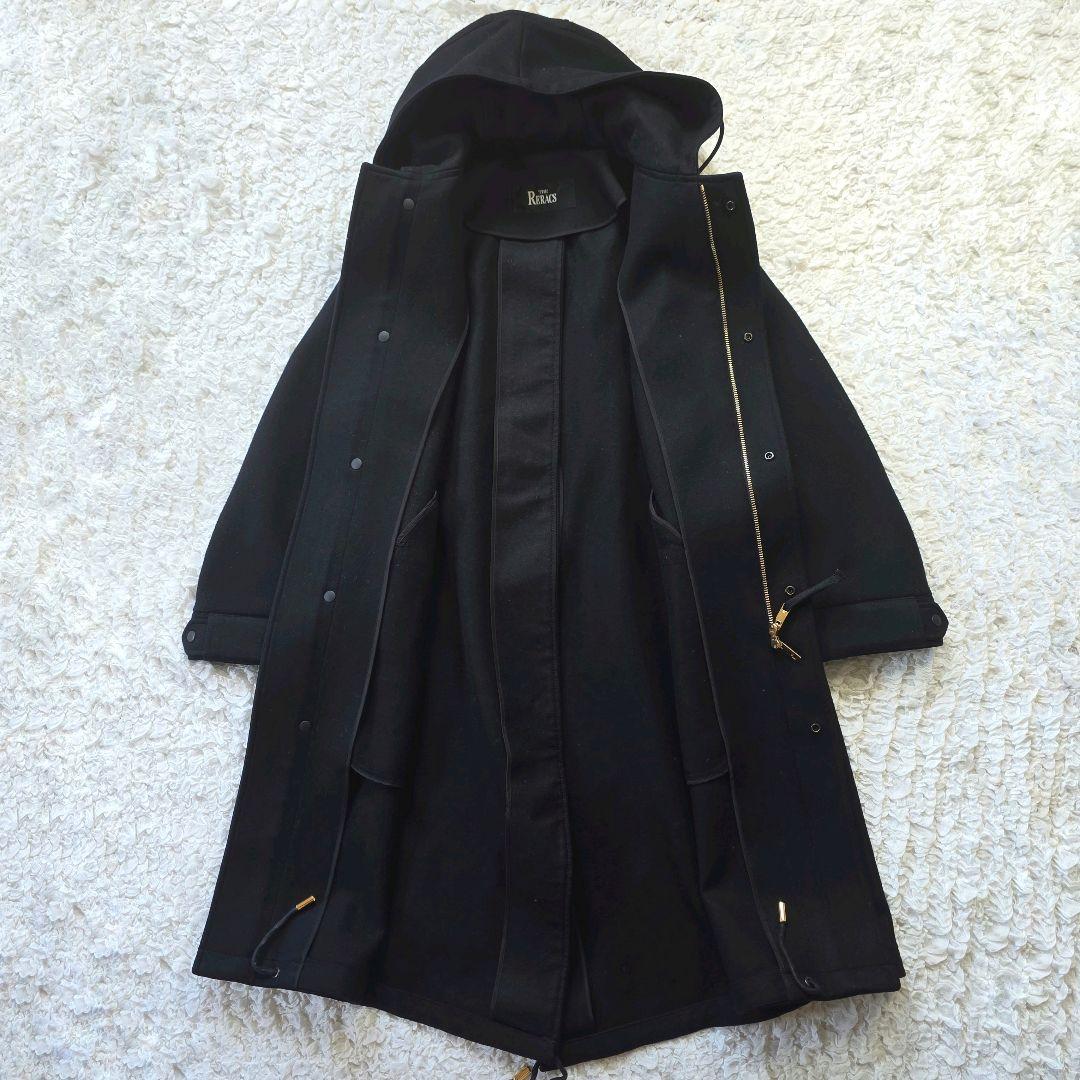 THE RERACS ウールロングモッズコート ブラック アローズ 別注