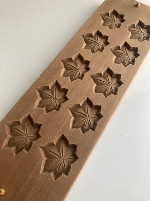 古道具　木型　紅葉　もみじ　干菓子