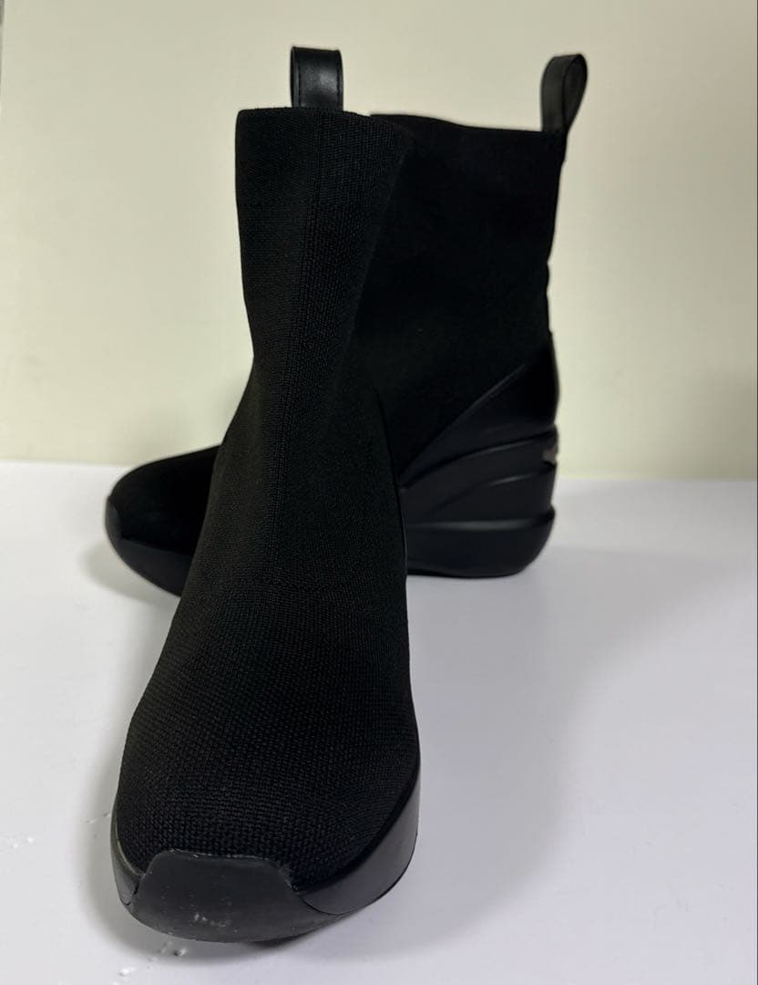 Fluffy様　足長効果抜群　10cmヒール　ニットブーツ　中敷きふかふか