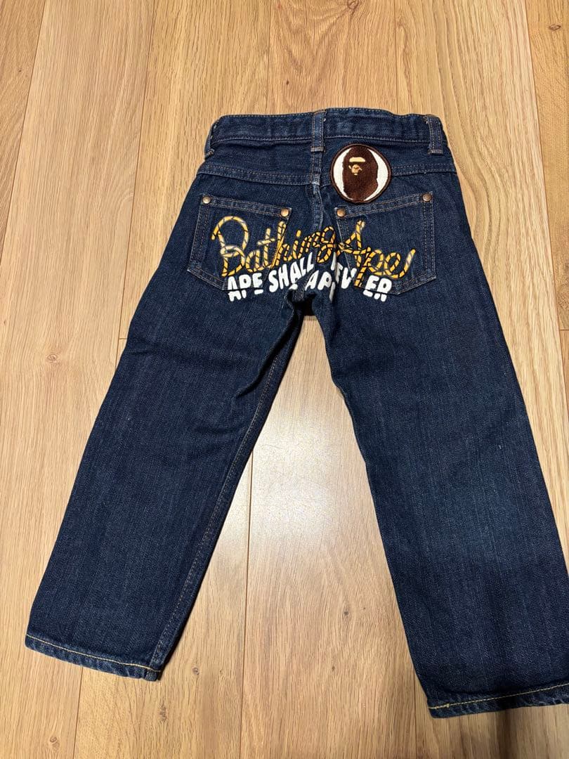 A BATHING APE BAPE KIDS ベイプ キッズ デニム 100