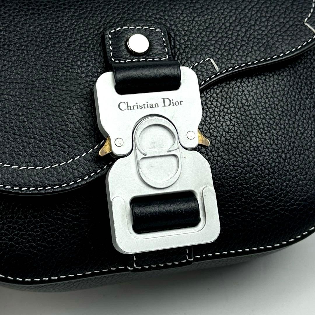 極美品■ディオール　サドル　ショルダーバッグ　メッセンジャー　ミニ　カーフレザー