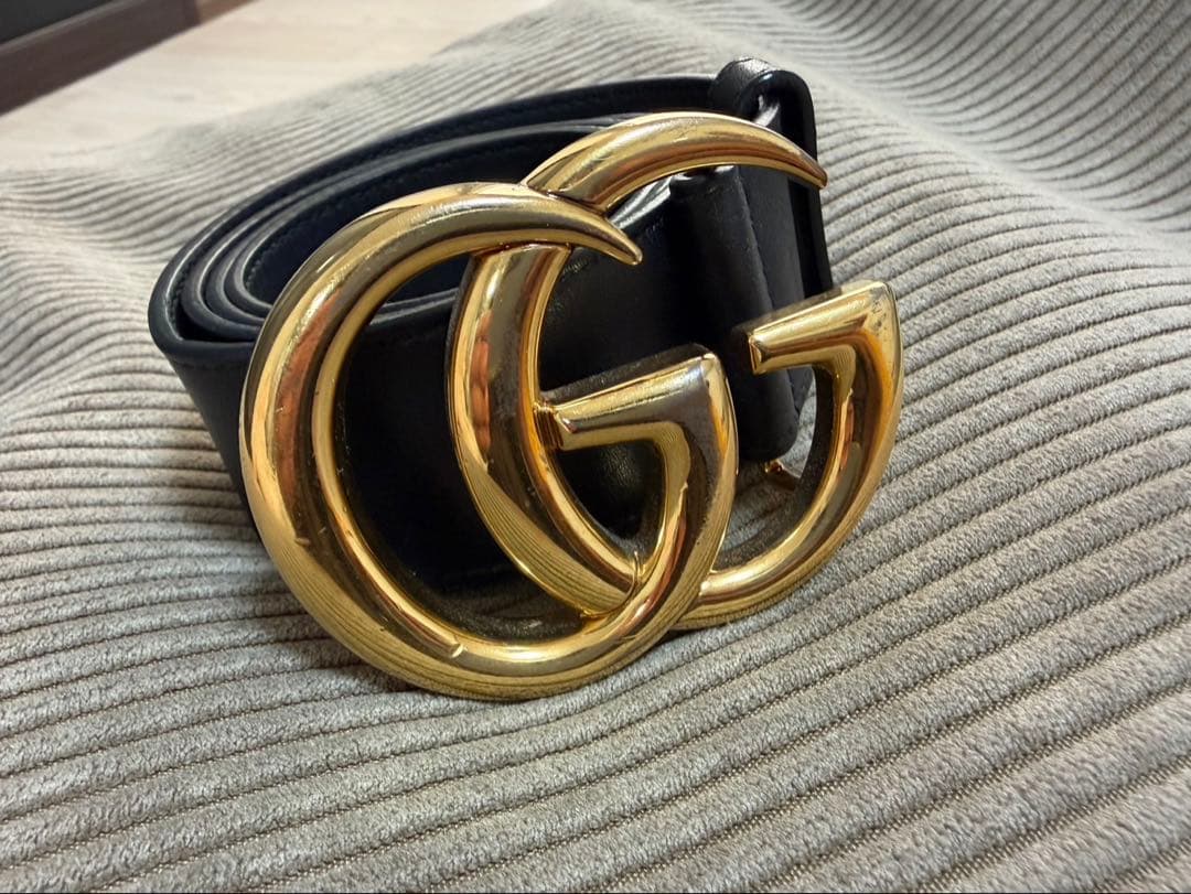 Gucci GGロゴ レザーベルト 黒