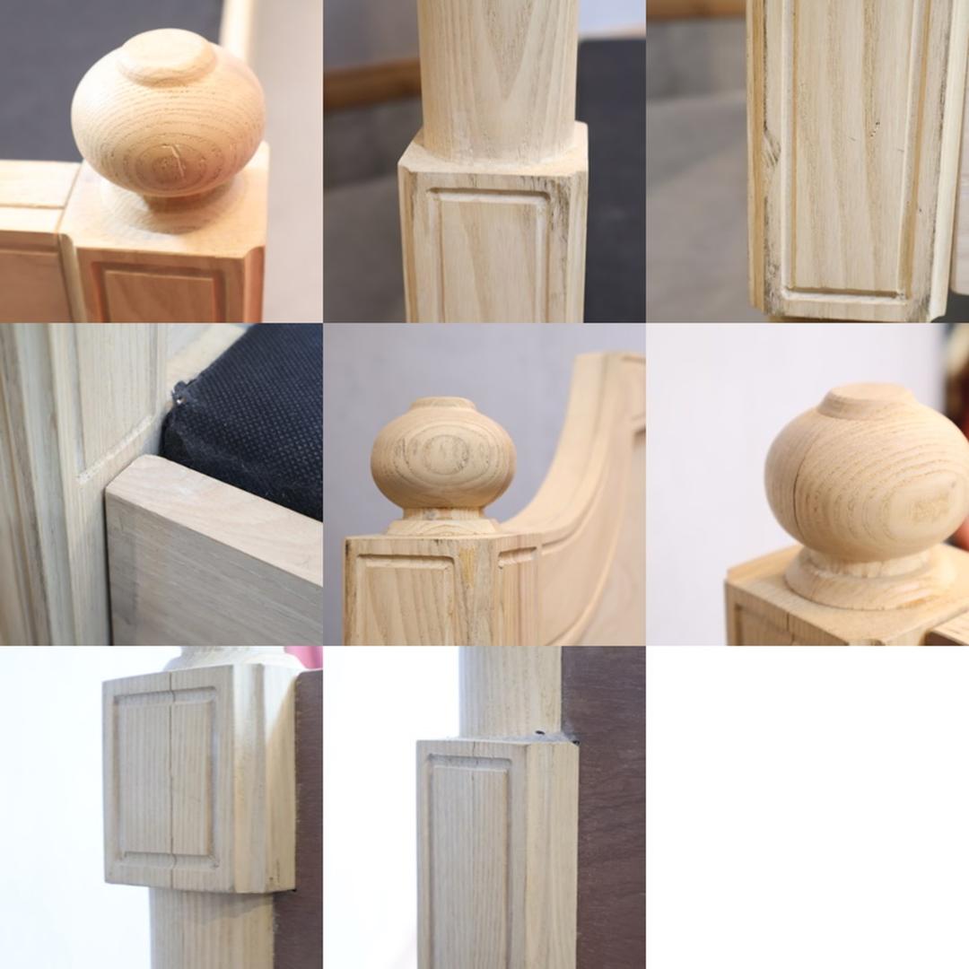 フランフラン ミーテ アッシュ材 ダブルベッドフレーム ナチュラル クラシック