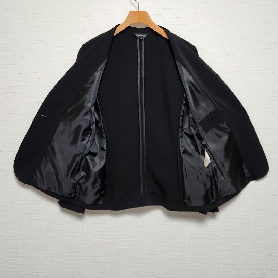 エスプリミュール　レディース　パンツ　スーツ　セットアップ　ブラック　ストレッチ