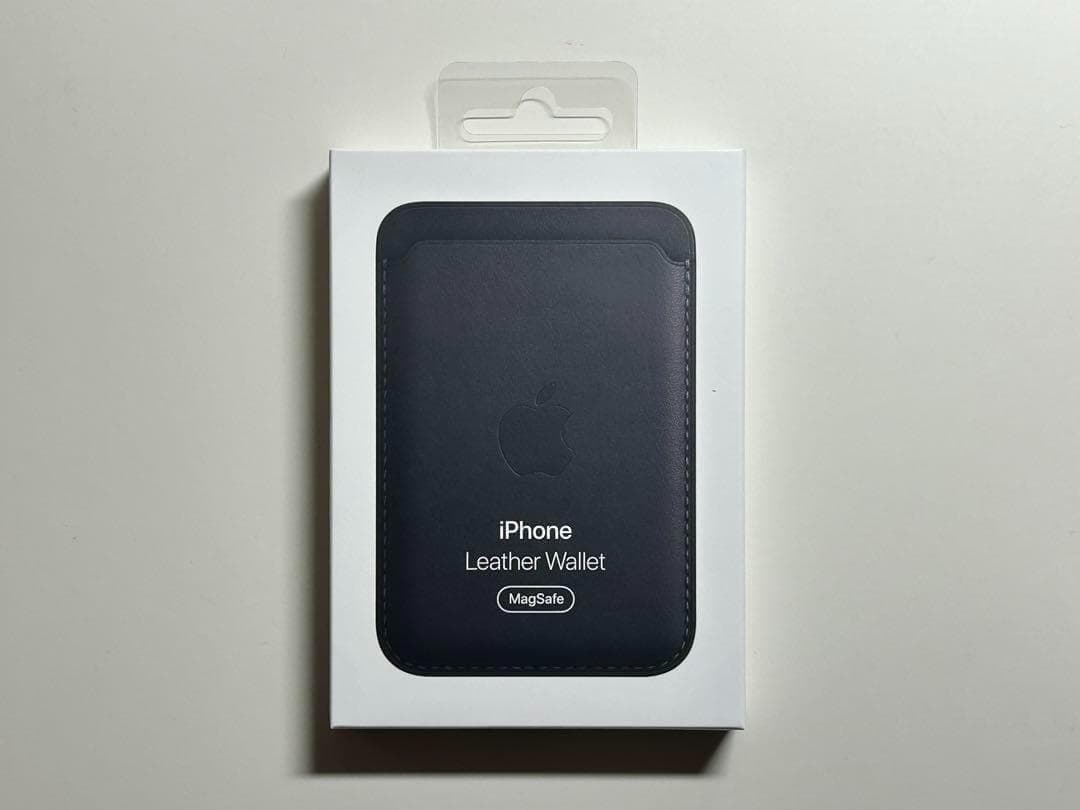 【美品】純正 MagSafe対応 iPhone レザーウォレット・ミッドナイトC
