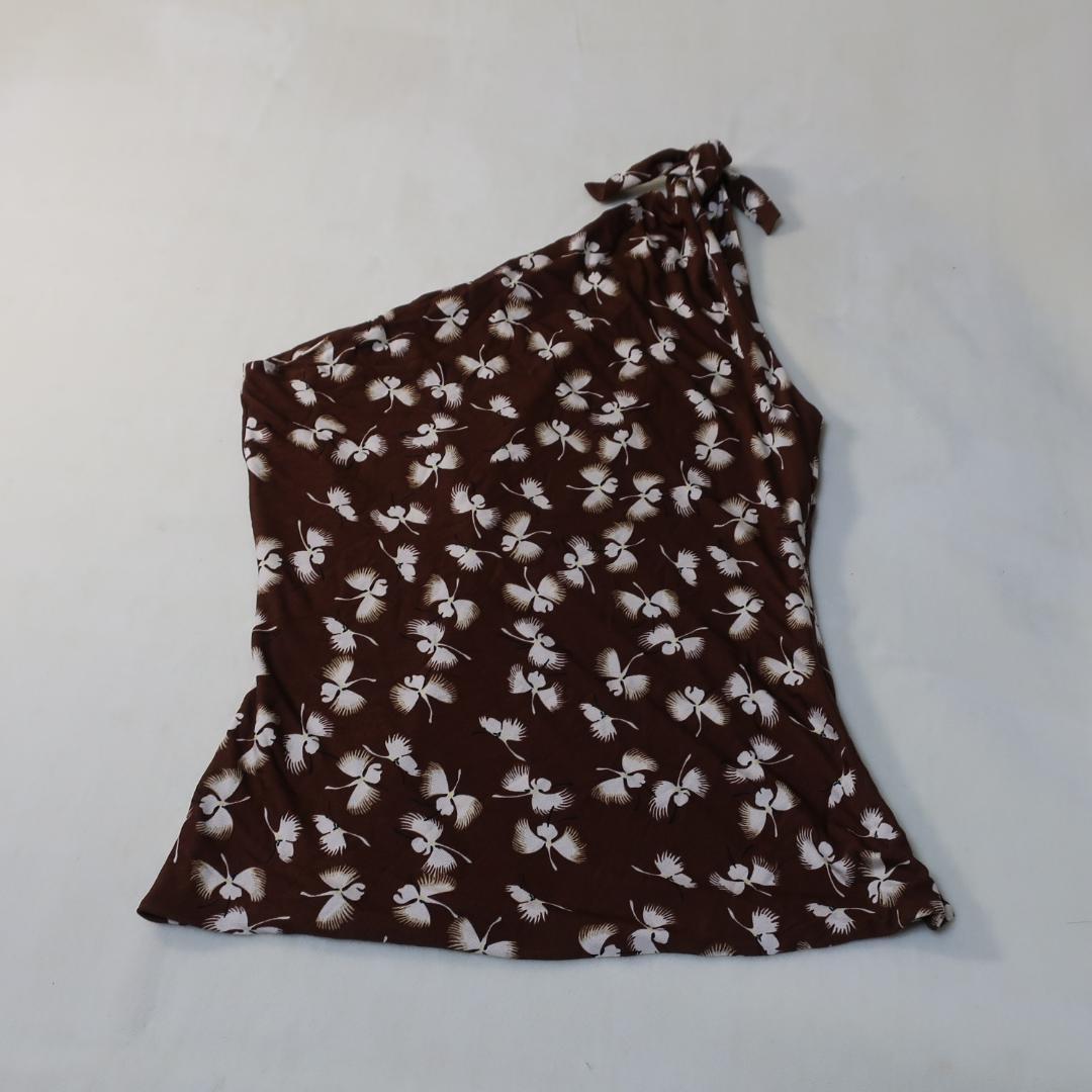 新品未着用　GUCCI ワンショルダーキャミソール 　ブラウン　シルク