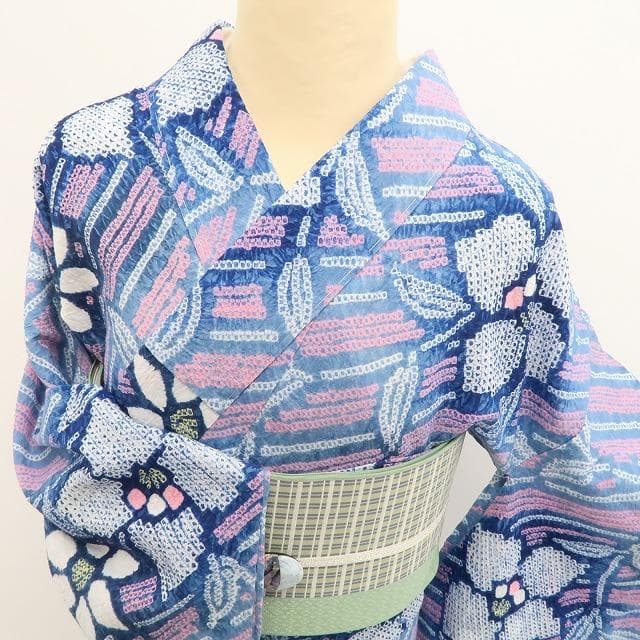 Raychel mama 新品 有松鳴海絞り 夏着物 高級浴衣 6056