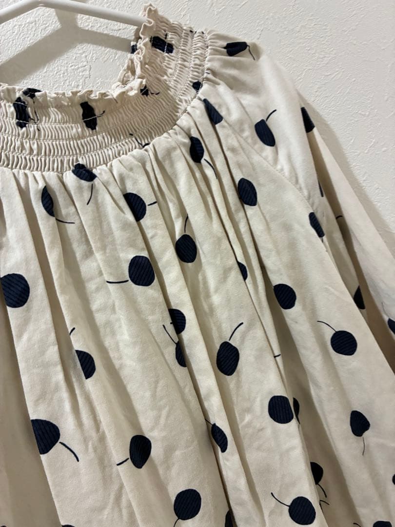 ボンポワン　チェリー柄　ワンピース　8a