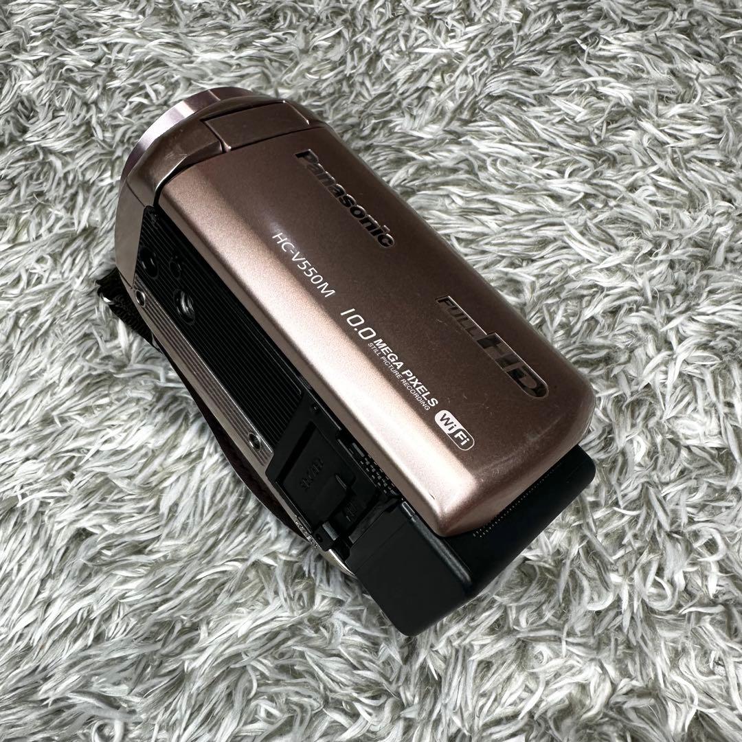 【美品】Panasonic　HC-V550M ビデオカメラ　ピンク　動作確認済