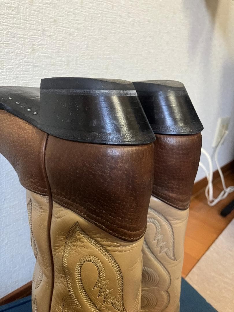 トニーラマ　ウエスタンブーツ　ブラウン/ベージュ レザー　６C　23cm